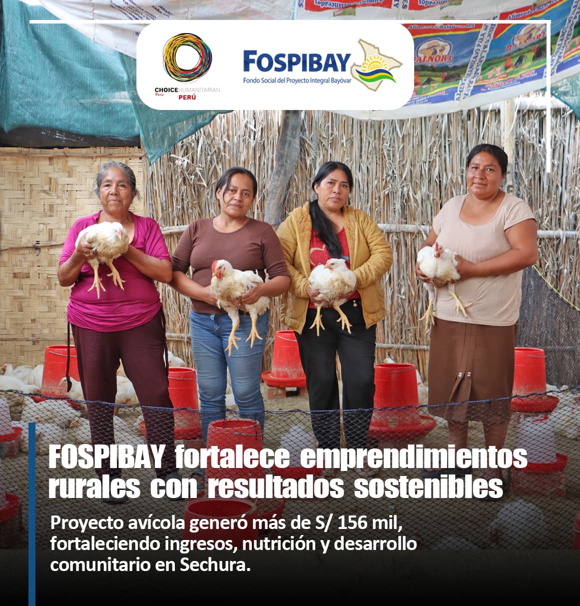 Imagen 2 de Proyecto Avícola gracias al convenio entre FOSPIBAY y ONG Choice Humanitarian