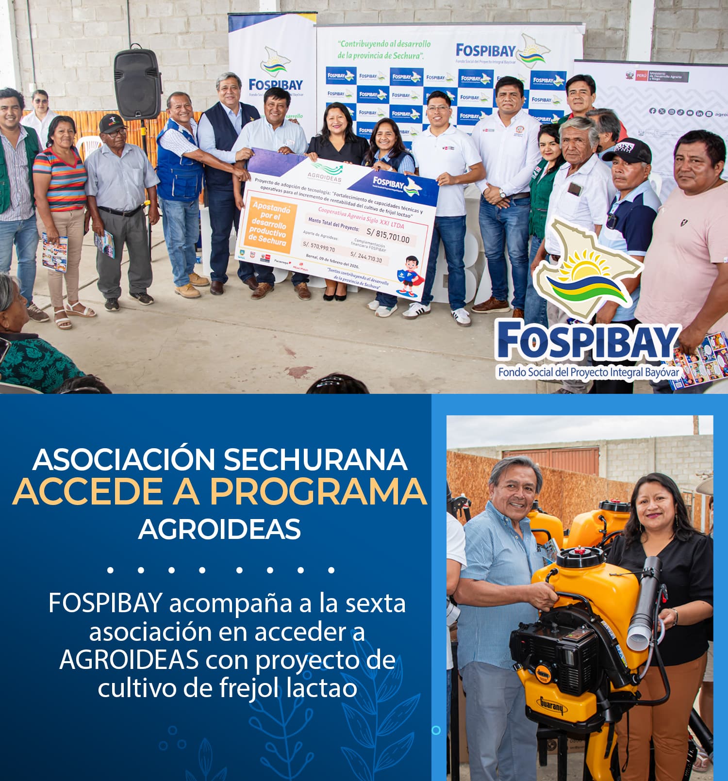 FOSPIBAY ACOMPAÑA A LA SEXTA ASOCIACIÓN EN ACCEDER A AGROIDEAS