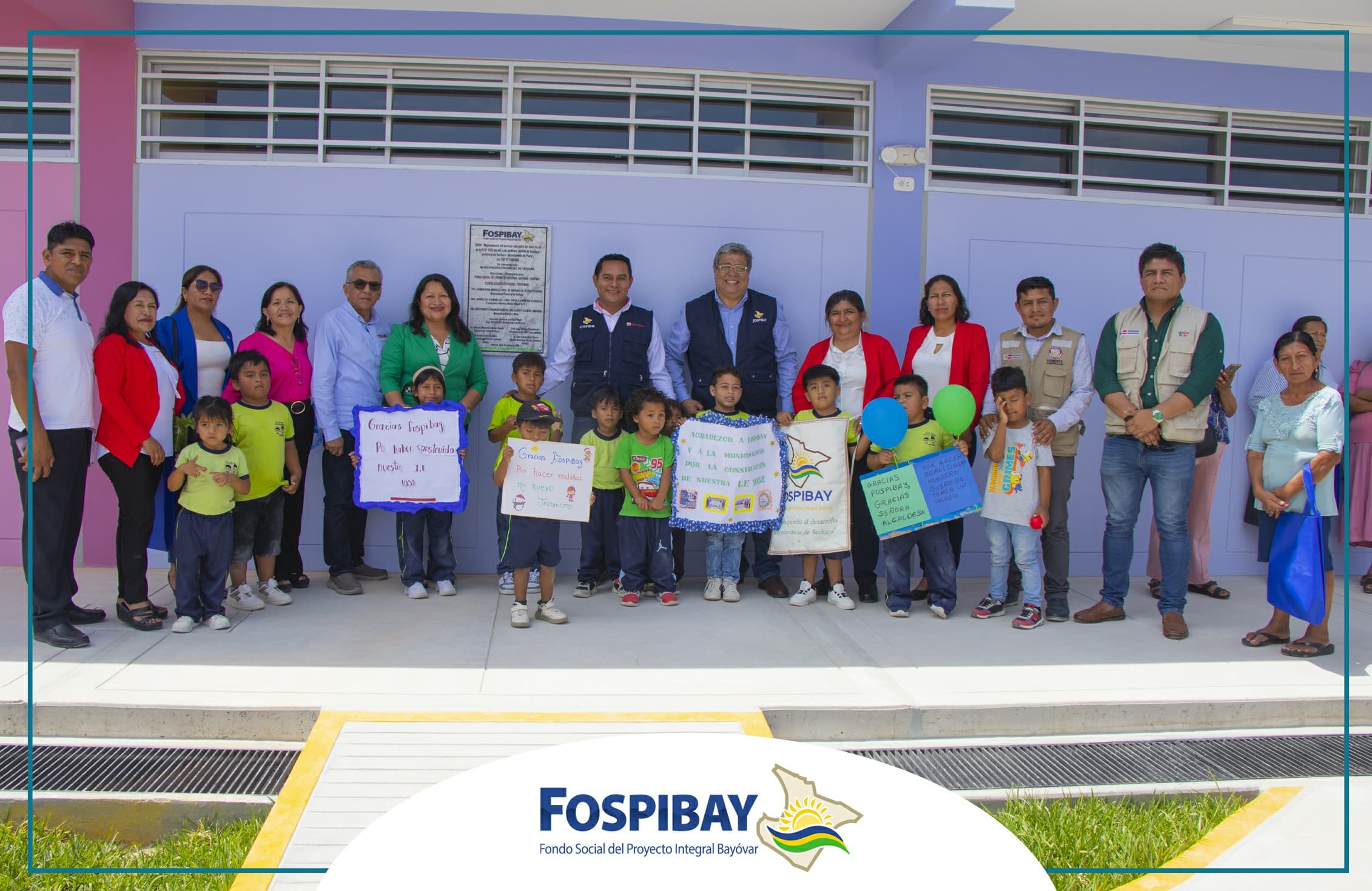 Imagen 1 de FOSPIBAY entrega moderna infraestructura a la IE Inicial N.° 1052 de Los Jardines – Sechura