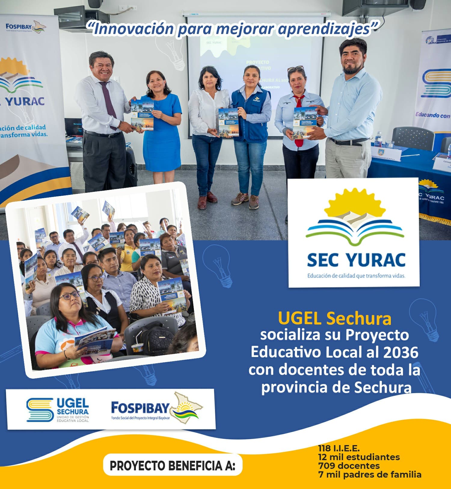 UGEL Sechura socializa su Proyecto Educativo Local al 2036
