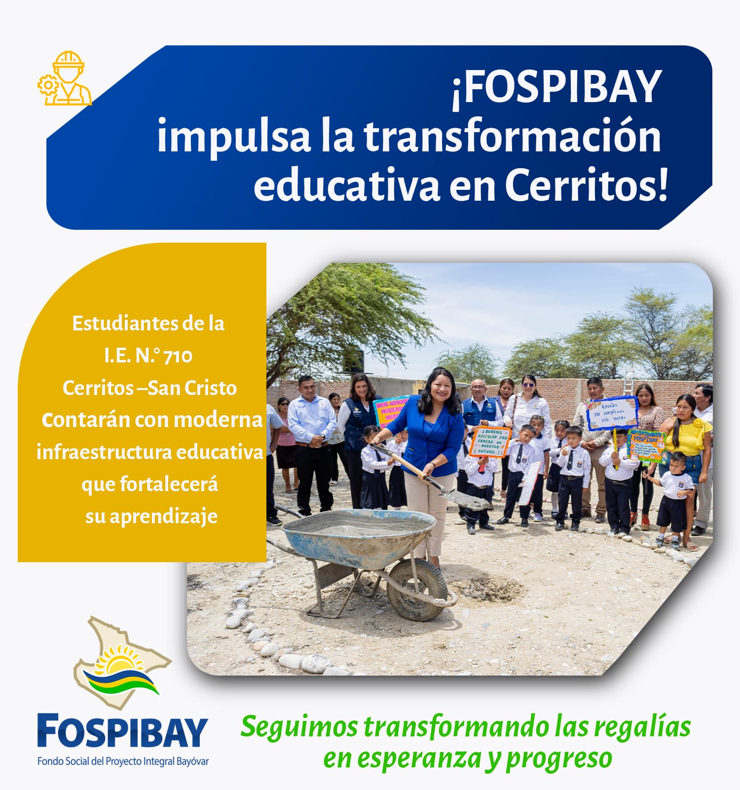 I.E.I. N° 710 en Cerritos contará con moderna infraestructura
